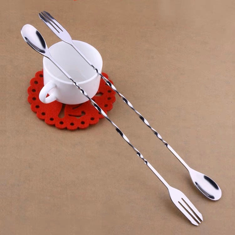 Twisted Bar Spoon with Fork End